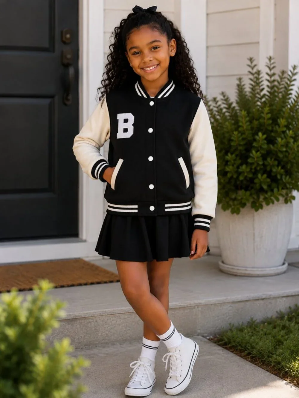 Girls Letter Jacket & Skirt Set (Pre-Owned – Very Good Condition) Size 7/8
